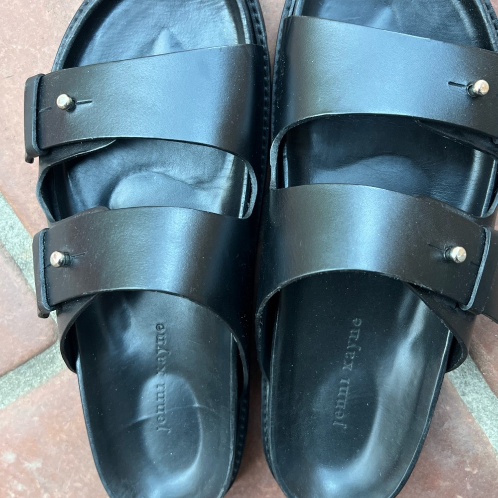 Jenni Kayne Double Strap Black Sandals - Picture 16 of 16